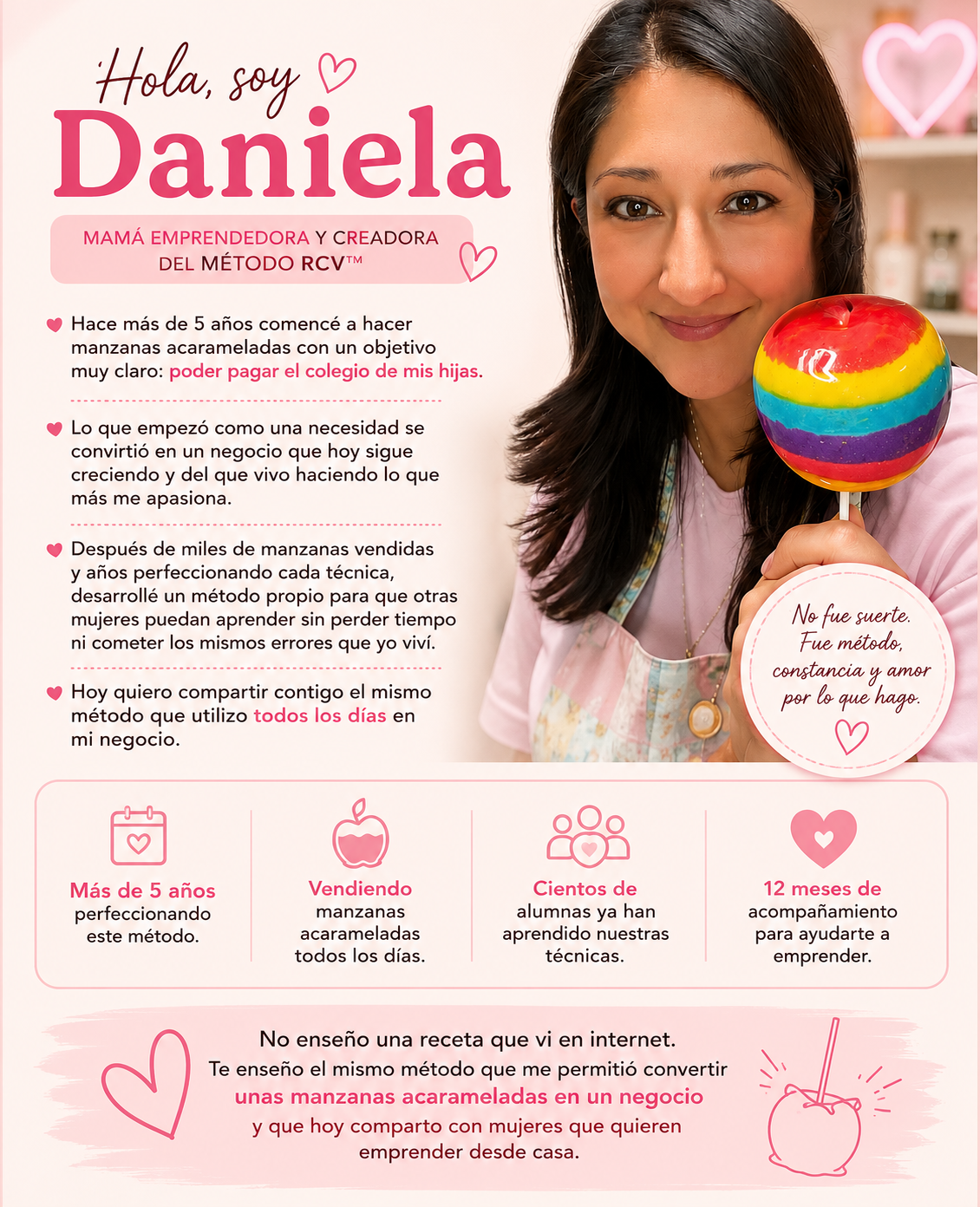yosoydanielanarvaezcreadordelmejorcursodemanzanasacarameladas Daniela Narvaez, creadora del mejor curso de manzanas acarameladas
